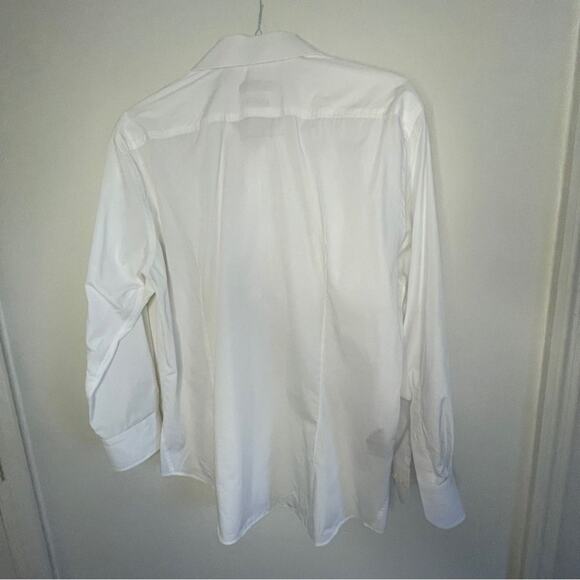 Mantoni Mens Classic White Button Up Dress Shirt Size 17 - 32/33 - Picture 5 of 6